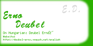 erno deubel business card